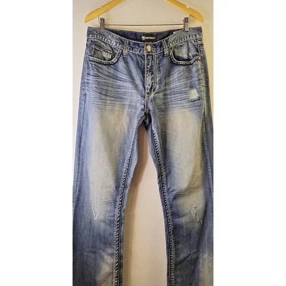 PETROL "HANK" Men's Relaxed Bootcut Denim Jeans Sz 34x36 Cowboy Western Casual